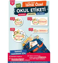 Okul Etiketi Kalem Defter Etiketi Özel İsim Yazılabilen Etiket Seti - İsim Etiketi-T540-OE17
