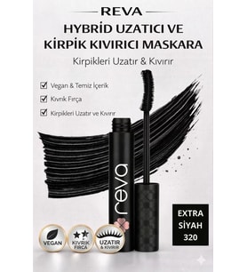 Uzatan Hibrit Maskara - Hybrid Length & Curl Mascara Extra Black - No: 320 - Vegan Temiz Içerik
