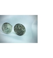 Kişiye Özel 925 Ayar Gümüş Resimli Kol Düğmesi