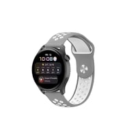 Watch 20Mm Spor Delikli Kordon (Saat Değildir) - Gri-Beyaz