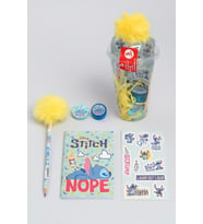 x Dekomus Lisanslı Stitch Aloha Dream Cup 5 Parça Kırtasiye Seti Sticker, Tüylü Kalem "Dekomus Cep Defteri Hediyeli"