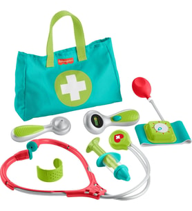 Fisher-Price Okul Öncesi Pretend Play Tıbbi Kit 7 Parçalı Doktor Çantası Giydirme Oyuncakları 3  Yaş (Krem)
