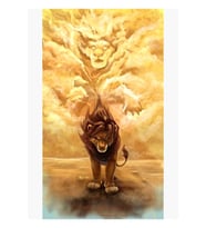 Aslan Kral Tablo Ahşap Poster Dekoratif