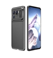 Xiaomi Mi 11 Ultra Kılıf Zore Negro Karbon Tasarım Silikon Kılıf (Siyah)