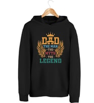 Efsane Baba Konseptli Kapşonlu Sweatshirt (Siyah)