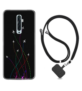 Oppo Reno 2Z 4 Lite 4 Pro 5 6 7 A31 Kılıf Boyun Askılı Silikon Line Planet 1736