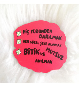 Ahşap Bardak Altlığı Hiç Yüzünden Darılmak