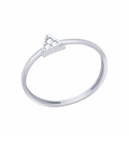 Diamond Line-Gülaylar Beyaz Altın 14 Ayar Geometrik Yüzük