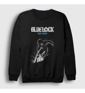 Presmono Unisex Siyah Isagi Yoichi Futbol Soccer Anime Bluelock Sweatshirt 447878tt