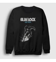 Presmono Unisex Siyah Isagi Yoichi Futbol Soccer Anime Bluelock Sweatshirt 447878tt