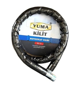 Yuma Ym-752 Motorsiklet Kilidi Anahtarlı Körüklü Siyah ( Boy : 120cm-çap : 22mm )