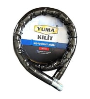 Yuma Ym-752 Motorsiklet Kilidi Anahtarlı Körüklü Siyah ( Boy : 120cm-çap : 22mm )