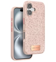 Iphone 16 Bright Simli Kapak - Pembe