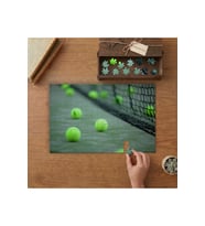 Tenis Topları Tasarımı 240 parça Ahşap Puzzle Ahşap Kutuda MP00854
