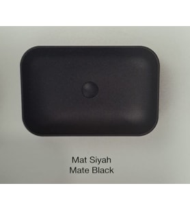 LOFT ÇANAK LAVABO 40X60cm TURAVİT - MAT SİYAH