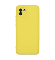 Samsung Galaxy A03 Kılıf Nano içi Kadife Silikon - Sarı