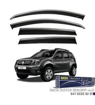Niken Dacia Duster 2010-2017 Kromlu Cam Rüzgarlığı 4 LÜ (Siyah)