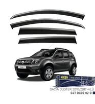 Dacia Duster 2010-2017 Kromlu Cam Rüzgarlığı 4 LÜ