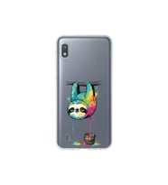 Samsung Galaxy A10 ile Uyumlu Splash Tembel Hayvan Tasarımlı Şeffaf Silikon Kılıf