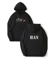 Stray Kids Han Ön-Arka Baskılı Kapşonlu Sweatshirt