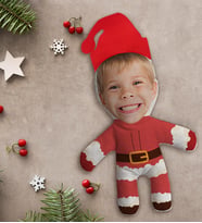BK Gift Kişiye Özel Fotoğraflı Yılbaşı Kostümlü Çocuk Bebek Yastık -2