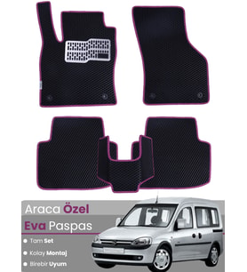 OPEL COMBO (2001-2011) Uyumlu EVA Paspas Tam Set–Araca Özel,Kolay Montaj,Oto Paspas