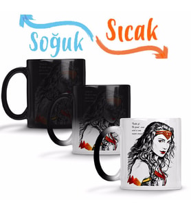 Wonder Woman Sihirli Kupa Bardak Porselen