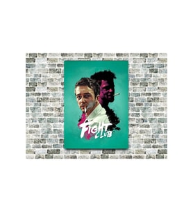 Fight Club 2 Ahşap Tablo Büyük Boy