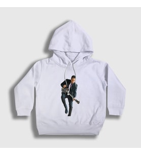 Presmono Unisex Çocuk Beyaz Stanley Clarke Kapüşonlu Sweatshirt 428981tt