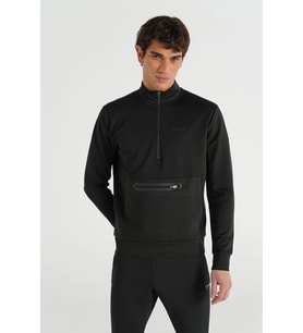 Hummel Loton Zip Nk Erkek Sweatshirt (Siyah)