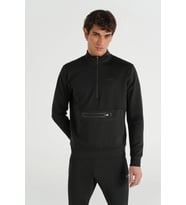 Hummel Loton Zip Nk Erkek Sweatshirt (Siyah)