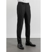 Siyah Gabardin Yan Cep Açık Paça Basic Slim Fit Esnek Classic Pantolon 1003255013