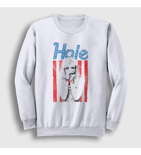 Presmono Unisex Beyaz Hole Müzik Courtney Love Sweatshirt 475497tt