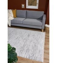Makine Kaymaz Yıkanabilir Beyaz Bohem Salon Halısı Mutfak Halısı Koridor Halısı Yolluk gri