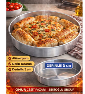 Fırın Tepsisi Çapı: 34 Alüminyum Tepsi Yemek Tepsisi