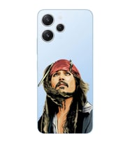 Xiaomi Redmi 12 Uyumlu Uyumlu Jack Sparrow Tasarımlı Şeffaf Telefon Kılıfı