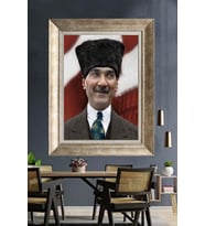 Gümüş Çerçeveli Atatürk Tablo ds36
