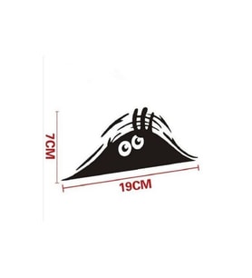 Meraklı Gözler Oto Sticker Siyah 19*7 Cm