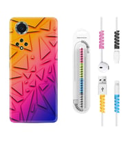 Huawei Nova Y70 Y90 Nova 9 SE  Kılıf Kablo Koruma Spiral Silikon Üçgenler 1635