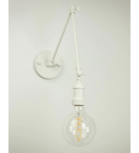 RİOLİGHT RETRO2,MODERN BEYAZ 1XE27 DUYLU ÜÇ MAFSALLI METAL AKROBAT DUVAR APLİK