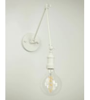 RİOLİGHT RETRO2,MODERN BEYAZ 1XE27 DUYLU ÜÇ MAFSALLI METAL AKROBAT DUVAR APLİK