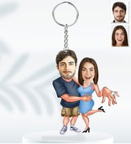 Kişiye Özel Sevgili Model  Ahşap Anahtarlık-13