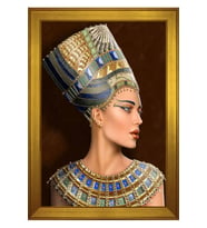 Kadın Motifli Kanvas Tablo 50 x 70 cm Gold Çerçeve