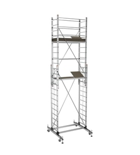 ALÜMİNYUM İSKELE 7 METRE TELESKOPİK (SAR7513) 2 x 3,5 = 7 METRE (Gri)
