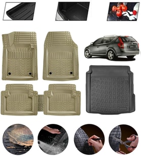 Kia Ceed 2006-2012 Station Wagon Uyumlu Paspas Araca Özel Bagaj Havuzu MBS Bej