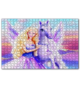 Cakapuzzle Barbie Ve Pegasus'un Büyüsü Görseli Puzzle Yapboz MDF (Ahşap) (120 Parça)
