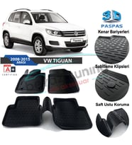 Volkswagen Tiguan Havuzlu 3D Paspas Niken Siyah 2008-2014