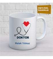 Kişiye Özel İsim Yazılabilir Doktor Kupa Bardak