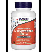 NOW Foods, L-Tryptophan, Double Strength, 1,000 mg, 60 Tablet.Usa Menşei.3840 (Renksiz)