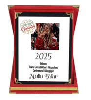 Yeni yıl plaket, Kadife Yeni yıl plaketi, Özel gün plaketi, 2025 hediyeleri